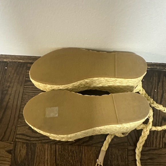 Valentino Garavani VLOGO Raffia Platform Wedge Sandals Size EU 40 - Picture 8 of 9